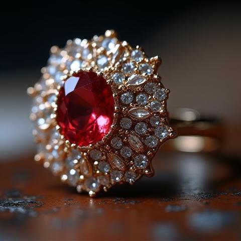 Detailed close-up photograph of a piece of jewelry
