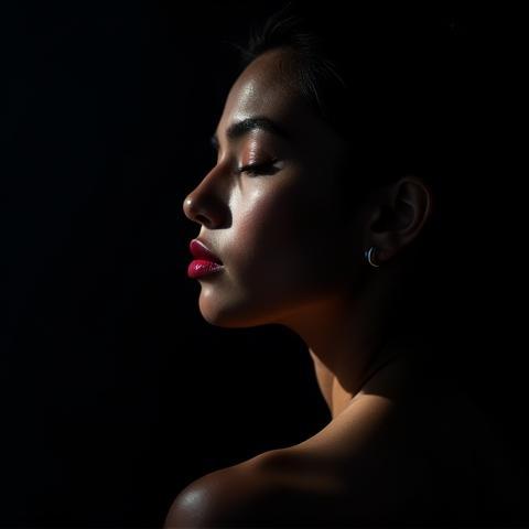 Creative shot using studio lighting